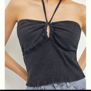 Pilcro Anthropologie French-Terry Halter Top size XSP